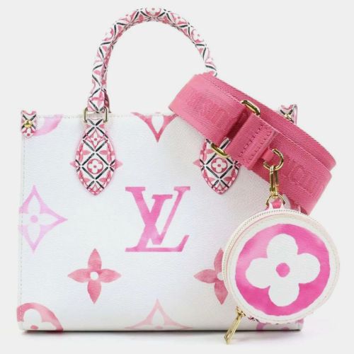 Louis Vuitton White/Pink Leather By The Pool OnTheGo PM Handbag - Louis Vuitton - Modalova