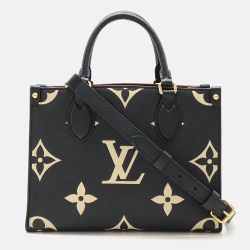 Louis Vuitton Black Leather Monogram Empreinte OnTheGo PM Handbag - Louis Vuitton - Modalova