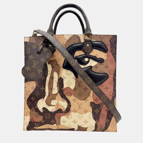 Louis Vuitton Brown Monogram Canvas, Leather Sac	Plat Tote Bag - Louis Vuitton - Modalova