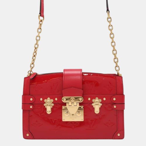 Louis Vuitton Red Monogram Vernis Trunk Clutch Shoulder Bag - Louis Vuitton - Modalova