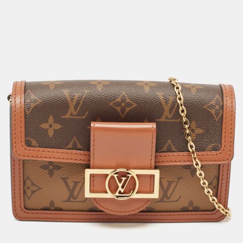 Monogram Reverse Canvas Dauphine Wallet on Chain - Louis Vuitton - Modalova