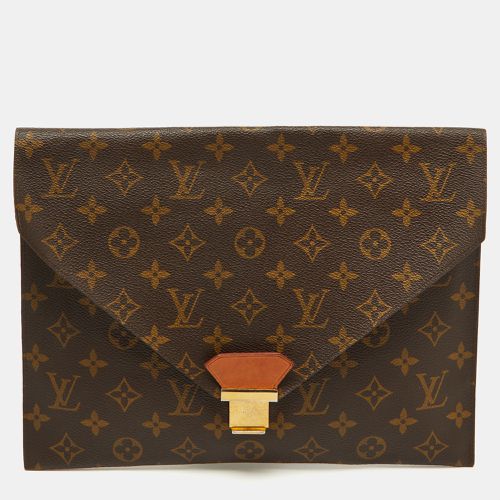 Louis Vuitton Monogram Canvas Poche Plate Envelope Clutch - Louis Vuitton - Modalova