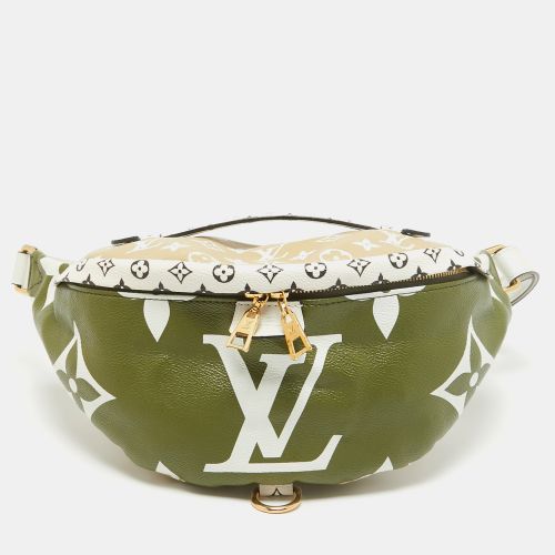 Khaki Green/Beige and White Monogram Giant Canvas Bum Bag - Louis Vuitton - Modalova