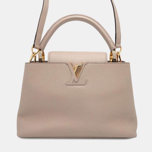 Galet Taurillon Leather Capucines MM Satchel Bag - Louis Vuitton - Modalova