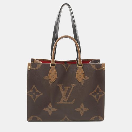 Louis Vuitton Beige and Brown Monogram Giant Reverse Canvas OnTheGo MM Tote Bag - Louis Vuitton - Modalova