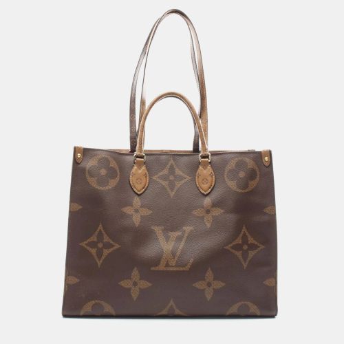 Louis Vuitton Brown Beige Monogram Giant Reverse OnTheGo GM Tote Bag - Louis Vuitton - Modalova