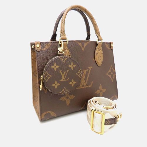 Louis Vuitton Onthego PM Brown Monogram Giant Reverse Canvas Tote Bag - Louis Vuitton - Modalova