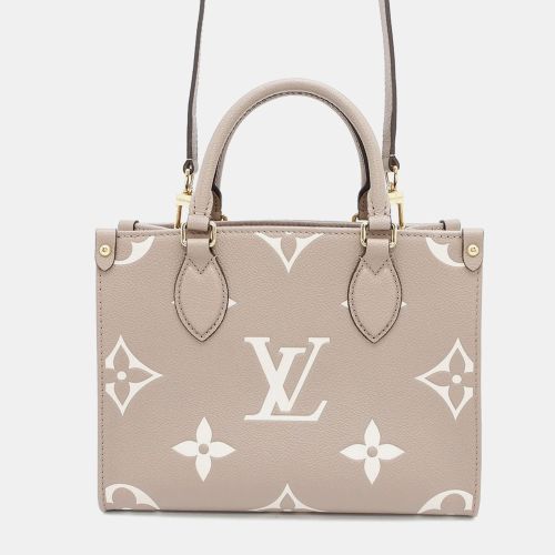 Louis Vuitton Onthego Tourterelle Claim Bicolor Monogram Empreinte Leather Monogram Giant Size Pm - Louis Vuitton - Modalova