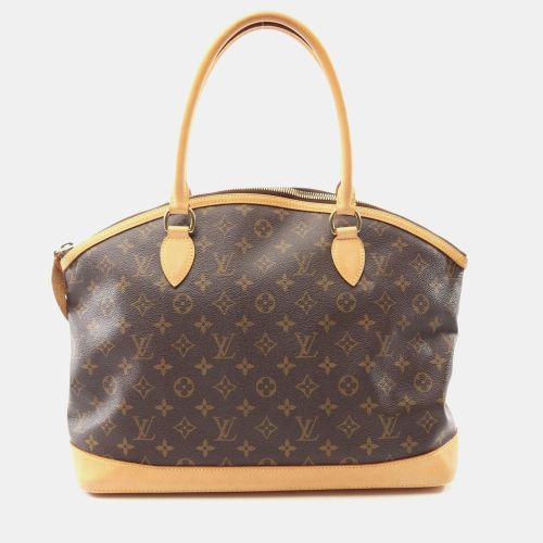 Louis Vuitton Lockit Horizontal Brown Monogram Canvas Tote Bag - Louis Vuitton - Modalova