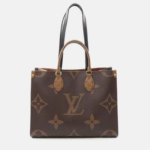 Louis Vuitton OnTheGo MM Brown/Beige Monogram Giant Canvas Tote Bag - Louis Vuitton - Modalova