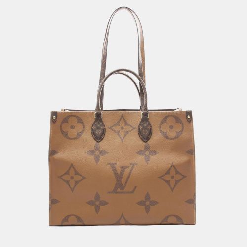 Louis Vuitton OnTheGo GM Brown Beige Monogram Giant Canvas Tote Bag - Louis Vuitton - Modalova