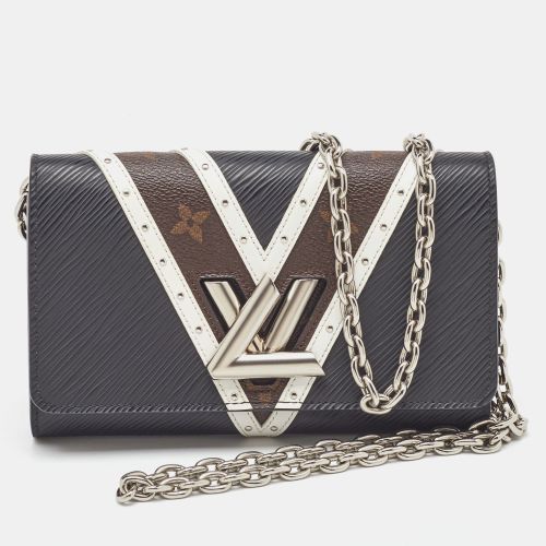 Louis Vuitton Black Epi Leather and Monogram Canvas Studded Twist Wallet on Chain - Louis Vuitton - Modalova