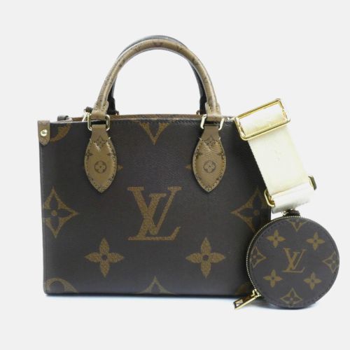 Louis Vuitton OnTheGo PM Monogram & Reverse Brown Coated Canvas 2-Way Shoulder Bag - Louis Vuitton - Modalova