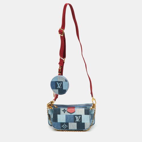 Louis Vuitton Blue Denim Damier Monogram Patchwork Multi-Pochette Accessories Bag - Louis Vuitton - Modalova