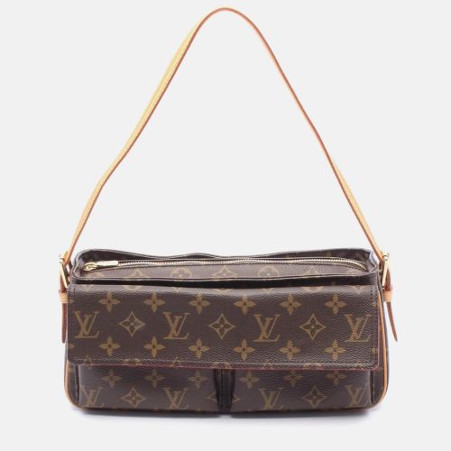 Louis Vuitton Vivacite Mm Shoulder Bag Monogram Canvas Leather Brown - Louis Vuitton - Modalova