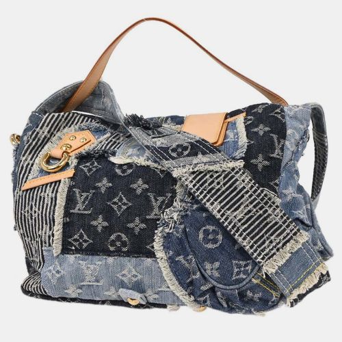Postie Monogram Denim Patchwork Shoulder Bag - Louis Vuitton - Modalova