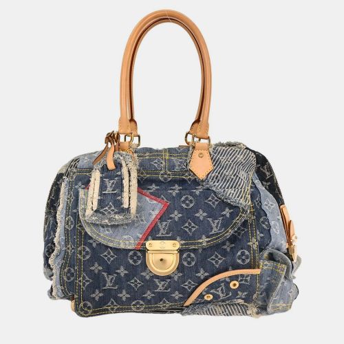 Bowly Monogram Denim Patchwork Top Handle Bag - Louis Vuitton - Modalova
