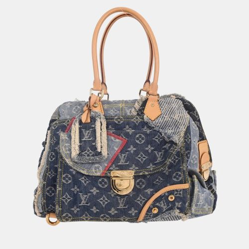Bowly Monogram Denim Patchwork Top Handle Bag - Louis Vuitton - Modalova