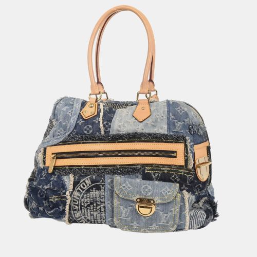 Bowly Monogram Denim Patchwork Top Handle Bag - Louis Vuitton - Modalova