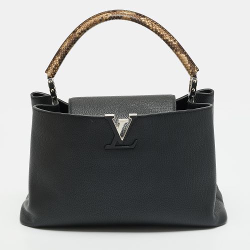 Capucines MM /Beige Leather and Python Bag - Louis Vuitton - Modalova