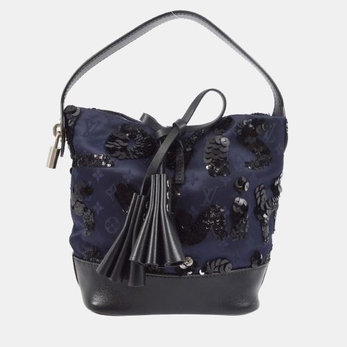 NN14 Spotlight PM Navy Monogram Satin Sequin Bucket Bag - Louis Vuitton - Modalova