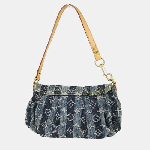 Mini Pleaty Raye Monogram Denim Leather Shoulder Bag - Louis Vuitton - Modalova