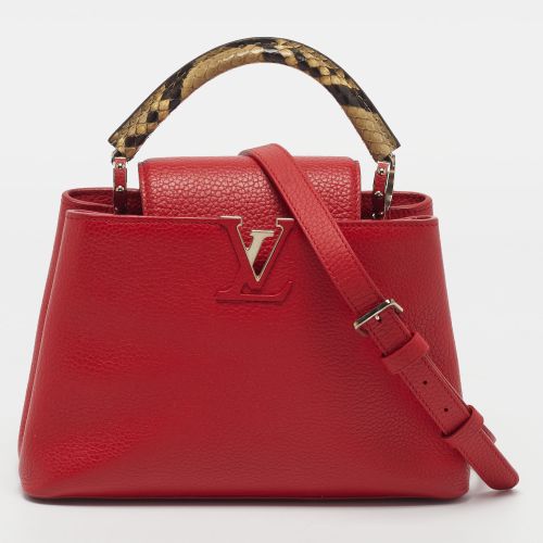 Capucines BB /Beige Leather and Python Bag - Louis Vuitton - Modalova