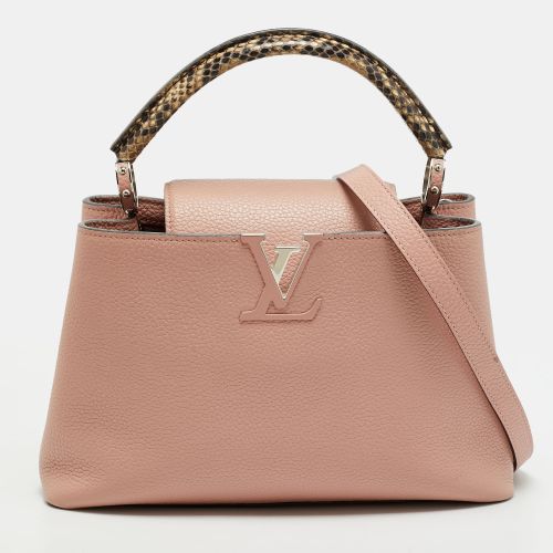 Capucines MM Magnolia Taurillon Leather and Python Bag - Louis Vuitton - Modalova