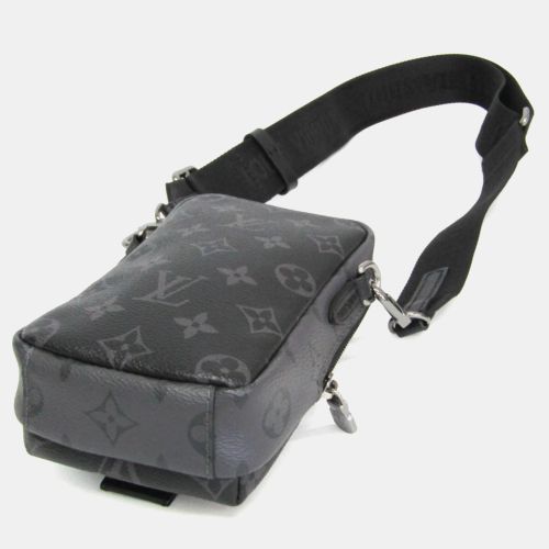 Monogram Eclipse Reverse Double Phone Pouch Gray Monogram Eclipse Reverse Canvas Shoulder Bag - Louis Vuitton - Modalova