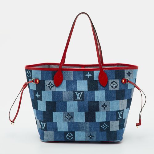 Neverfull MM Denim Square Patchwork Bag - Louis Vuitton - Modalova