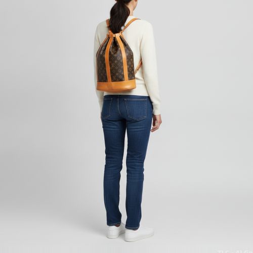 Randonnee PM Monogram Canvas and Leather Bucket Backpack - Louis Vuitton - Modalova