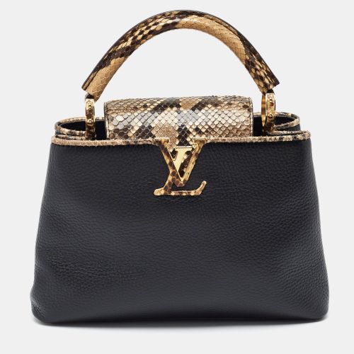 Capucines BB Noir Leather and Python Satchel - Louis Vuitton - Modalova