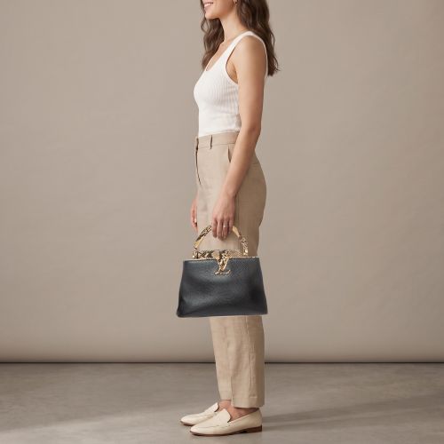 Capucines BB Noir Leather and Python Satchel - Louis Vuitton - Modalova