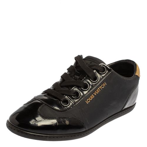 Louis Vuitton Black/Gold Nylon And Leather Low Top Sneakers Size 36.5 - Louis Vuitton - Modalova