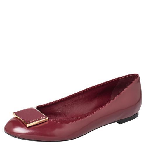 Louis Vuitton Burgundy Leather Embellished Ballet Flats Size 39 - Louis Vuitton - Modalova