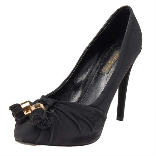 Louis Vuitton Black Suede Knot Confident Tassel Platform Pumps Size 37 - Louis Vuitton - Modalova