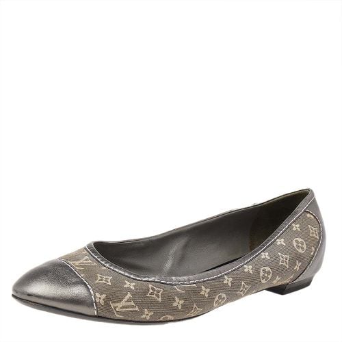 Metallic Monogram Canvas and Leather Ballet Flats Size 37.5 - Louis Vuitton - Modalova