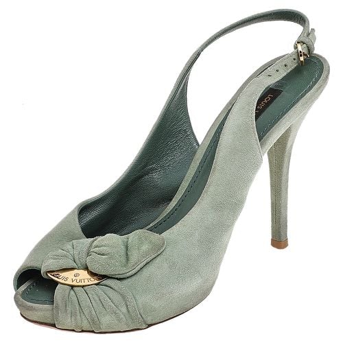 Louis Vuitton Green Suede Bow Slingback Sandals Size 36 - Louis Vuitton - Modalova