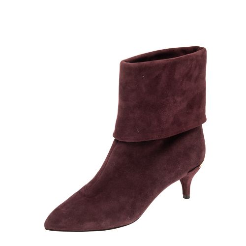 Suede Fold Over Ankle Boots Size 36 - Louis Vuitton - Modalova