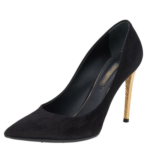 Louis Vuitton Black Suede Pointed Toe Pumps Size 35 - Louis Vuitton - Modalova