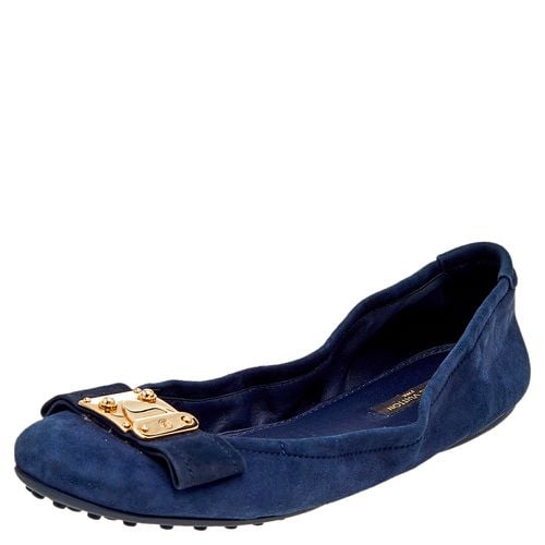 Louis Vuitton Navy Blue Suede Scrunch Ballet Flats Size 38.5 - Louis Vuitton - Modalova