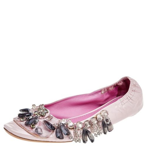 Louis Vuitton Pink Leather Embellished Ballet Flats Size 37.5 - Louis Vuitton - Modalova