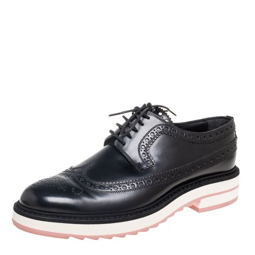 Louis Vuitton Black Brogue Leather Lace Up Derby Size 37.5 - Louis Vuitton - Modalova