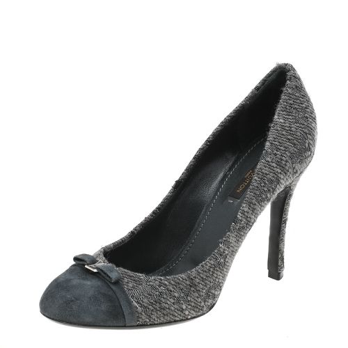 Louis Vuitton Grey Monogram Fabric and Suede Bow Cap Toe Pumps 39 - Louis Vuitton - Modalova