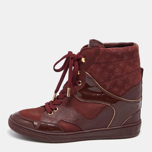 Louis Vuitton Burgundy Leather And Monogram Suede Millenium Sneakers Size 36.5 - Louis Vuitton - Modalova