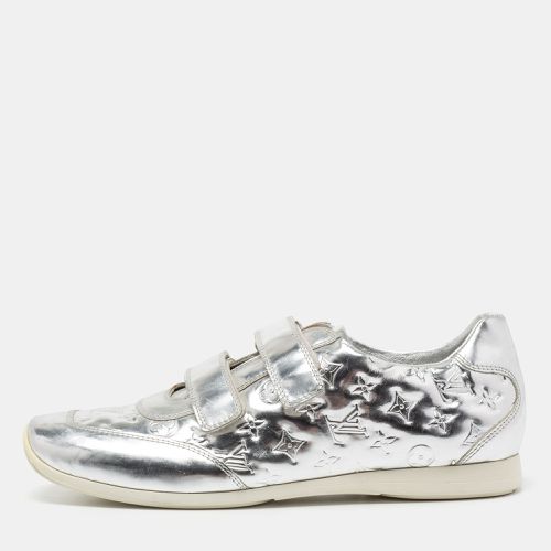 Louis Vuitton Metallic Silver Monogram Leather Mirror Tennis Low Top Sneakers Size 40.5 - Louis Vuitton - Modalova