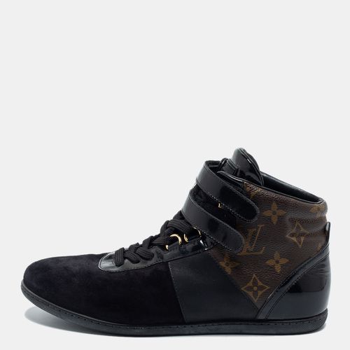 Louis Vuitton Black Leather and Monogram Canvas High Top Sneakers Size 36.5 - Louis Vuitton - Modalova