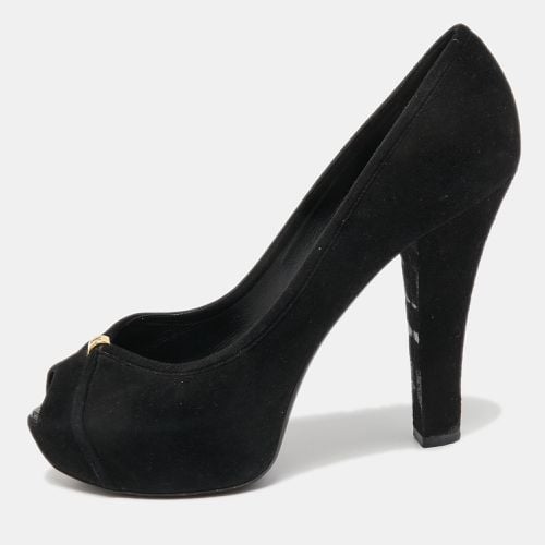 Suede Peep Toe Pumps Size 39 - Louis Vuitton - Modalova