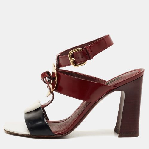 Louis Vuitton Tricolor Leather Ankle Strap Sandals Size 36.5 - Louis Vuitton - Modalova