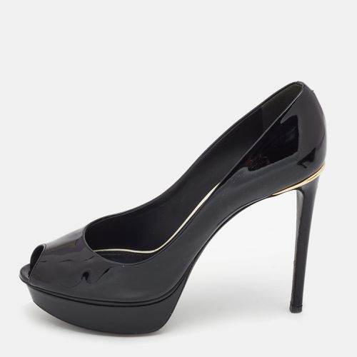 Leather Eyeline Platform Peep Toe Pumps Size 38 - Louis Vuitton - Modalova